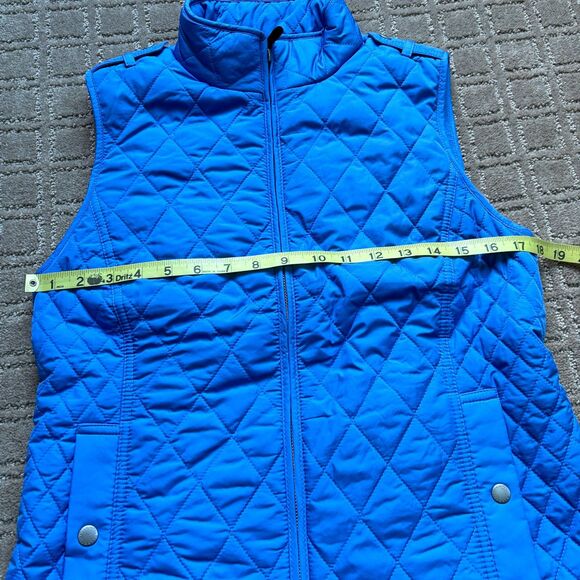 Talbots Quilted Puffer Vest Women's Small Petite Periwinkle Blue Preppy NWT - Picture 7 of 9